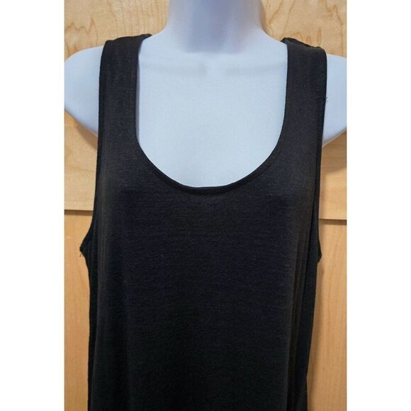 Black Sleeveless Dress With Tassel Hem By Redhaute Size L whimsigoth grunge - Picture 3 of 6